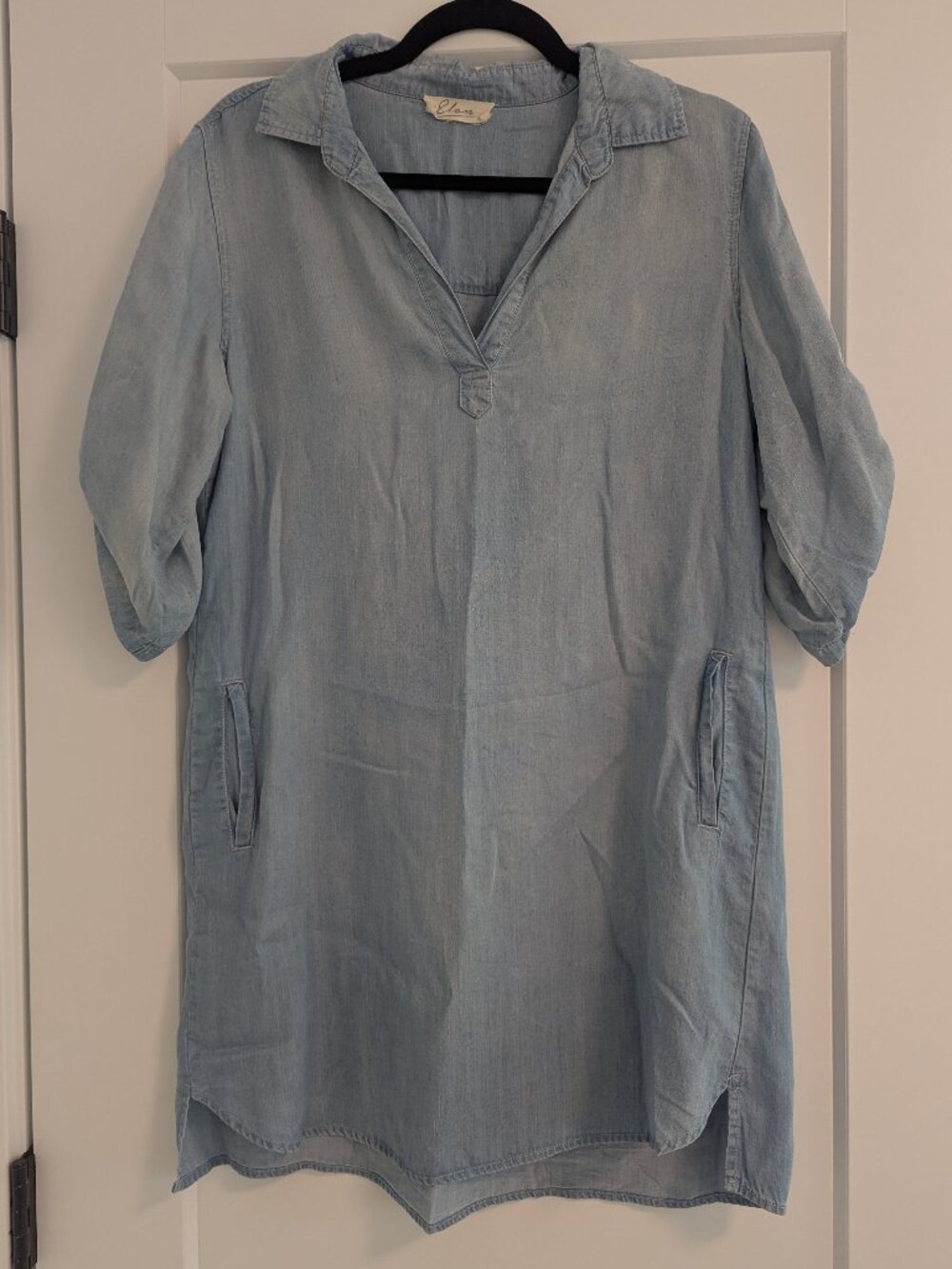 ELAN denim shirt dress